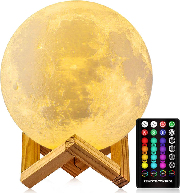 GDPETS Moon Lamp, 16 Colors Moon Night Light with Stand & Remote