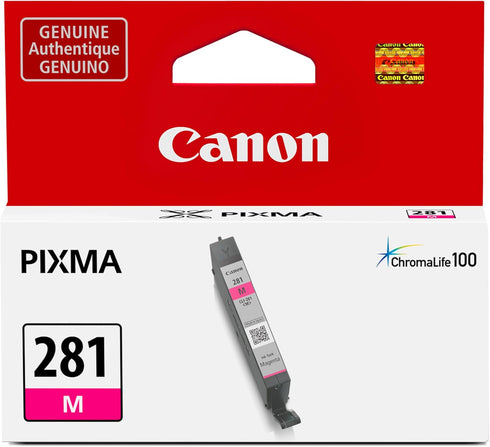 Canon CLI-281 Genuine Magenta Ink Tank, Compatible with TR8520, TS9120, TS8120, TS6120, TS9521C/a Series