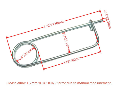 8PCS Steel Brooch Shape Cotter Safety Pin, Quick Lock Brooch Locking Fastener for Farm Lawn Garden Hook