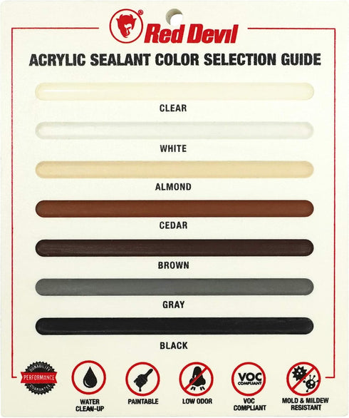 Red Devil 0770 Lifetime Ultra 230 Premium Elastomeric Acrylic Latex Sealant, 10.1 oz, White