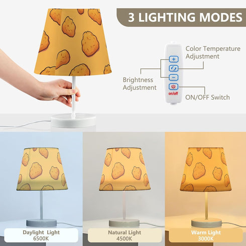 Kcldeci Cartoon Chicken Nuggets Bedside Table Lamp for Bedroom Farmhouse Lamps for Living Room Night Light for End