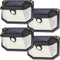 4-Pack Solar Wall Lights Outdoor with 3 Modes & Reflector, Waterproof Bright