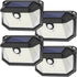 4-Pack Solar Wall Lights Outdoor with 3 Modes & Reflector, Waterproof Bright
