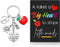 Yinkin Teacher Appreciation Gift Set, Inspirational Notebook and Keychain with Initial (Initial B Style)
