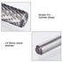 HAUTMEC Cylinder Tungsten Rotary File Carbide Burr, 1/4'' Shank for Woodworking, Drilling, Metal Carving