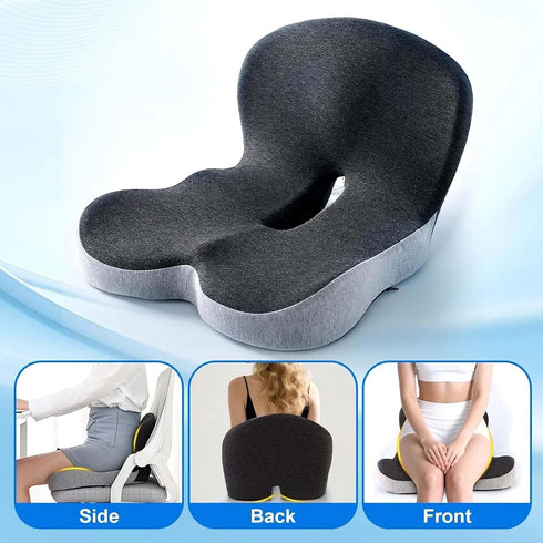 Memory Foam L Shaped Seat Cushion, Orthopedic Cushion with Back Support, Ergonomic L Shaped Seat Cushion for Truck