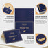 GAMSUNSTAR 300gsm 25 Pack Thank You Cards with Envelopes and Stickers | Gold Foil Stamping, Thick Paper & Secure