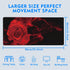 Large Extended Mouse Pad Red Smoke Rose Desk Mat,Large Gaming Mouse Pad,Big Desk Pad with Thick Stitched Edges Suit for Home Office or Gaming 35.4x15.7 Inch by Uiaoiais