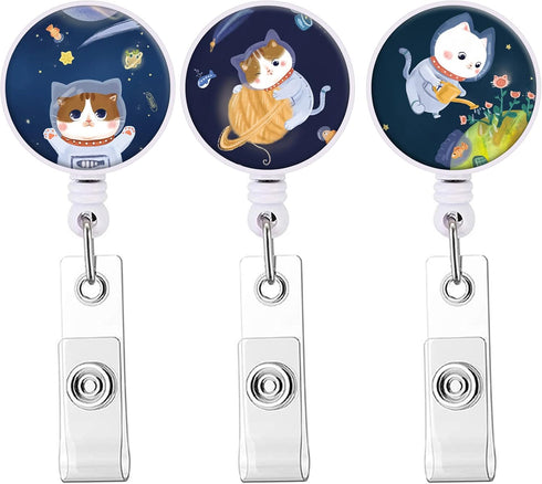 Yecitona Retractable Badge Reel Cute Badge Holder with Alligator Clip Nurse Name Decorative