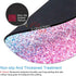 IMAYONDIA 7.9 7.9 Kids Girls Mouse Pad for Laptop, Small Pink Blue Gradient Sparkle Mouse Pads Cute, Round Glitter