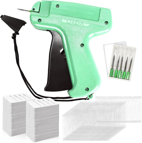 Clothing Tag Machine Kit, Garment Price Tag Attacher with 5 Steel Needles, 2000 White Barbs Fasteners, 500 Clothing