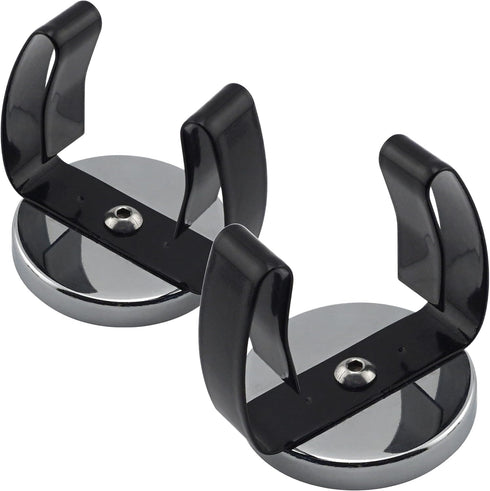 Master Magnetics Ceramic Round Base Magnet with Black Spring Clamp, 2-Pack, 35 lb Pull Each
