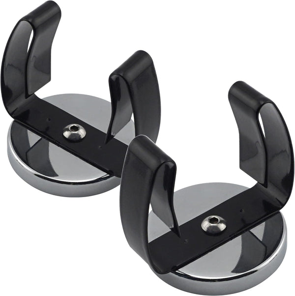 Master Magnetics Ceramic Round Base Magnet with Black Spring Clamp, 2-Pack, 35 lb Pull Each