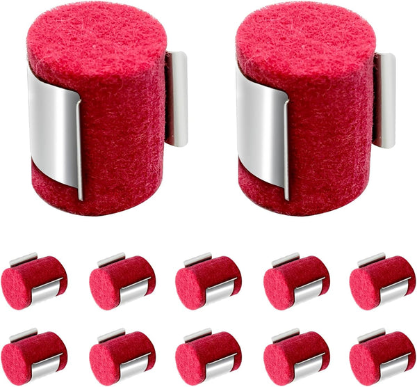 Gvvycc 12-Pack MIG Welding Wire Cleaner Pads, Red Felt Lubricator Pads for Wire