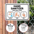 10x7 Inches, 55 Hand Sanitizer Available Here with Apply Rub and Dry Hands Graphic Sign, mil Thick HDPS (high Density