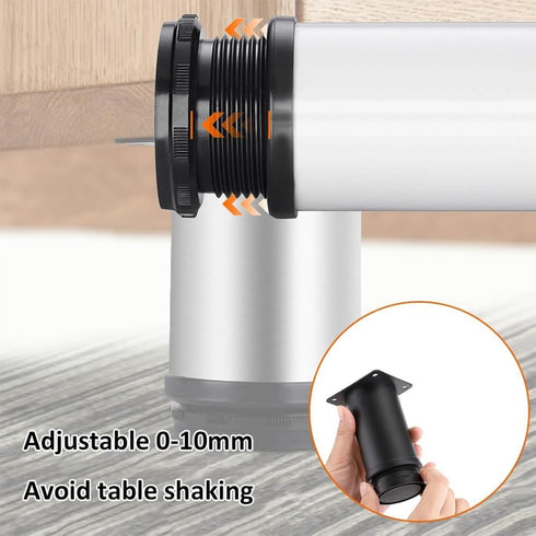 HJYCLFAZU Pack 4 6 cm) SpeeSy of Adjustable Furniture feet, Metal Table Legs, Stainless Steel Cabinet Base feet for TV