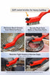 9Pcs 7 Inches Wire Brush Metal Scrubber - Nylon/Brass/Stainless Steel Bristles with Curved Handle Grip for Cleaning