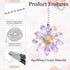 4Pack 24 Inch MECCANIXITY Ceiling Fan Pull Chain, Decorative Ornaments Crystal Flower Pendant Pull Chain Extender