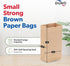 2# 500 Count, 4.31 2.43 7.87 Inches Duro Brown Paper Lunch Bags Bulk Disposable Brown Paper Bags, SOS Small Lunch Bag