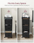 VASAGLE File Cabinet, 3 Drawers, Printer Stand, Cube Storage Shelf for A4, Letter-Size Files, Ebony Black & Ink Black