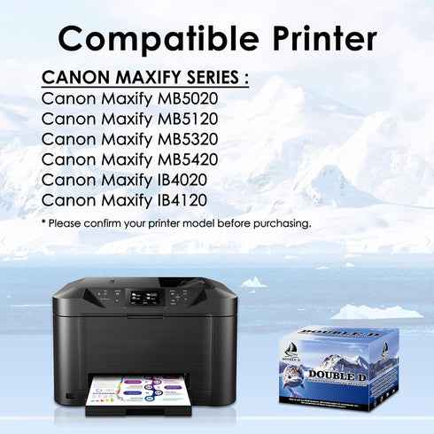 DOUBLE D PGI-2200XL Ink Cartridges Compatible Replacement for Canon PGI-2200, 4 Pack (1BK, 1C, 1M, 1Y)