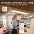 4 Pack, Closet 3 Counter Under Cabinet Lighting Wireless Motion Sensor LED Light with Remote, USB-C Rechargeable, Color
