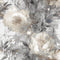 REDAMANCY 17.7"x236" Ivory Grey Peony Flower Watercolor Peel and Stick Wallpaper Modern Wall