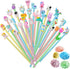 AUAUY Pencils #2 HB, Fun Cartoon Pencil Toppers, 15PCS Wood-Cased Graphite Pencils for Kids