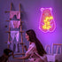 XEUXUTA Mom and Baby Bear Neon Sign LED Neon Sign for Wall Decor LED Lights for Bedroom Kids Room Nursery Cute