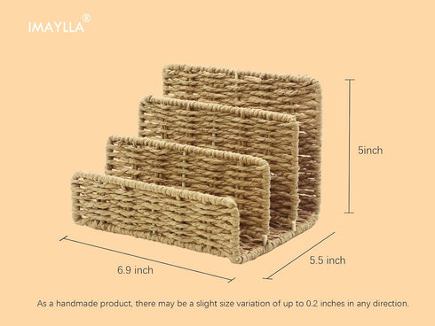 IMAYLLA Desk Mail Organizer - Small File Holders, Document Filing Folders, Paper Organizer for Office Desk Accessories