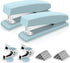 Deli Desktop Stapler, 2 Pack, 25 Sheet Capacity, Includes 2000 Staples and 2 Staple Removers, Blue