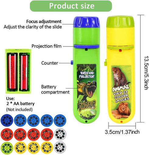 2PCS 26 (120 5 Yeelan Projector Torch Projection Light Torches lamp Flashlight Dinosaur, Sea Animals, Space, Animal