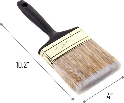 Bates- Deck Stain Brush, 4 Inch, Soft Tip Paint Brushes for Walls, Trim Paint Brushes, Stain Brush, Paint Brushes for Painting Walls, Oil Paint Brush by Bates Choice Pro