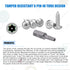 Glarks 51Pcs #8 1/2'' Set T20 (50pcs #8 1/2'') x Button Head Torx Security Sheet Metal Screws Stainless Steel Tamper
