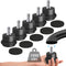 Bell Glides Replacement Office Chair Caster Wheels, Fixed Stationary Castors with Self Adhesive Felt Pads