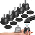 Bell Glides Replacement Office Chair Caster Wheels, Fixed Stationary Castors with Self Adhesive Felt Pads