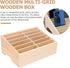 SEWACC Portable Desk Organizer, 3 Pcs Wooden Cell Phone Storage Box with 12 Grids for Home, Office, Classroom