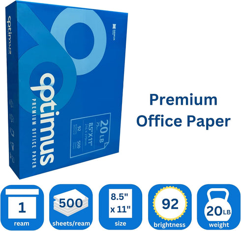 8.5 11, 20 lb, 500 500 SHEETS/1 Multipurpose Copy Printer Paper, x sheets, (White, REAM), Office copy paper, Copy