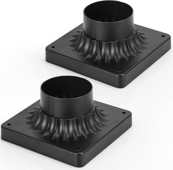 Lighting Outdoor Post Light Mounting Base 3.0" OD Heavy-Aluminum Pier Mount Adapter