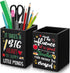 Teling 2 Pcs Wooden Teacher Desktop Pen Organizer, Pencil Holder, Color Pencil Organizer for School Office Home