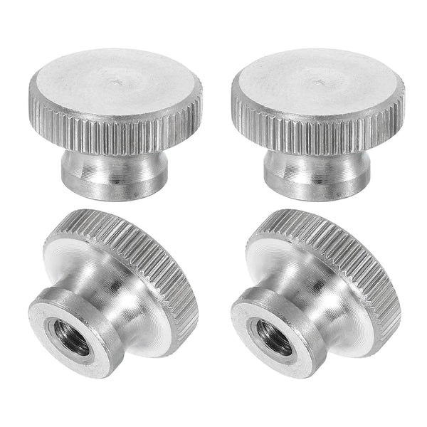 uxcell Knurled Thumb Nuts, 4Pcs M5 x D16mm Stainless Steel Round Knobs for 3D Printer Parts, Machine Tools