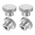 uxcell Knurled Thumb Nuts, 4Pcs M5 x D16mm Stainless Steel Round Knobs for 3D Printer Parts, Machine Tools