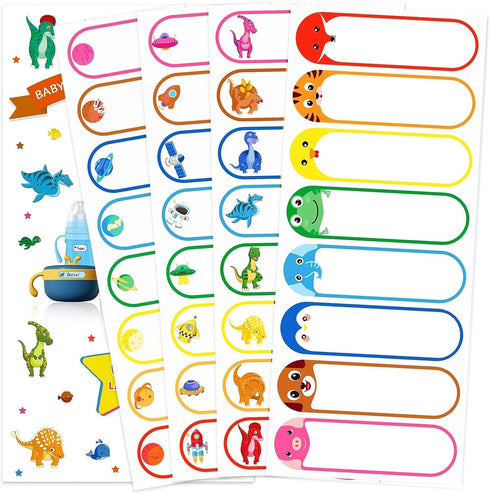 Sideim Baby Bottle Labels for Daycare,64Pcs Waterproof School Name Labels for Kids,Daycare Name