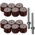 12Pcs 120 Grit Flap Sanding Wheel Head Grinding Disc with 2 of 3mm Arbor for Rotary Tool