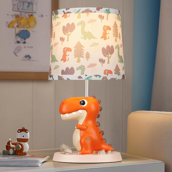 Hamucd Single Dinosaur Bedside Table Lamp for Kid Bedroom Decor,Nursery Nightstand Lamp