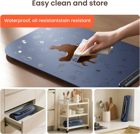 24X16 Inch, 3-Level Food Warming Mat Temp Warming Pads for Food, Silicone Heating Pad for Food Warming, Portable Food