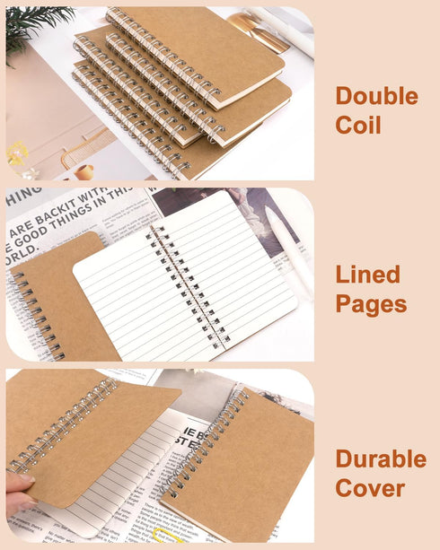 Mini Pocket Notebooks 3x5 Bulk, 30 Packs, 60 Sheets/120 Pages, Spiral Notepads for Note-taking, Men, Women, Kids,