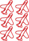 Office Paper Clips - Airplane Shaped for Scrapbooking, Plating Process, Red