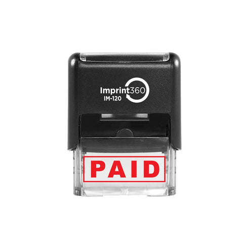 Imprint 360 AS-IMP1027 Heavy Duty Commercial Quality Self-Inking Rubber Stamp - Red Ink, 9/16" x 1-1/2" Impression