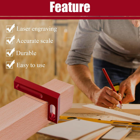 90 Degree Mini Positioning Square, Premium Precision Woodworking Carpenter Corner Tool for Checking Edge